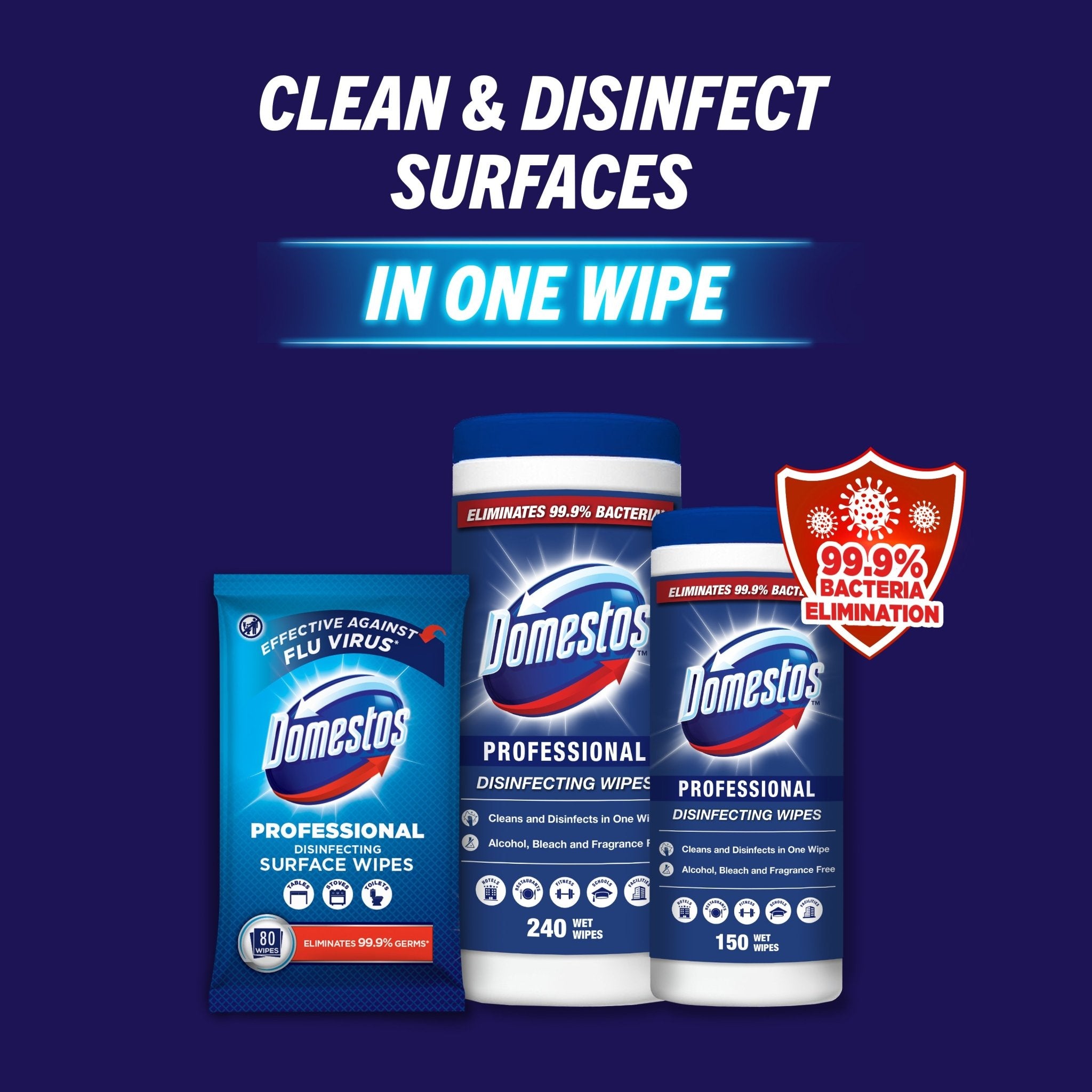 Domestos Pro Disinfecting Wipes 80s - Unilever Professional Philippines