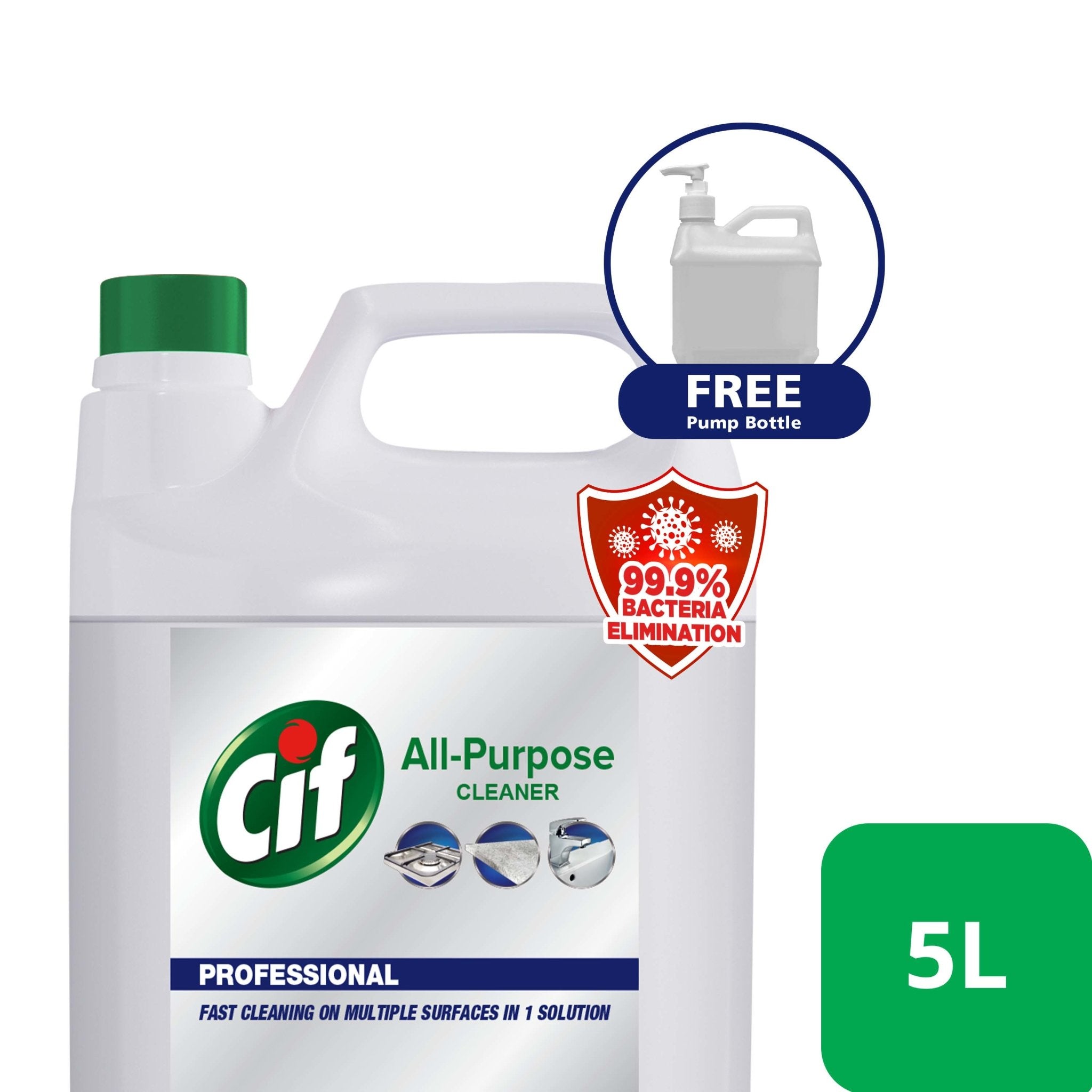FREE PUMP BOTTLE - Cif Pro All Purpose Cleaner 5L - Unilever Professional Philippines