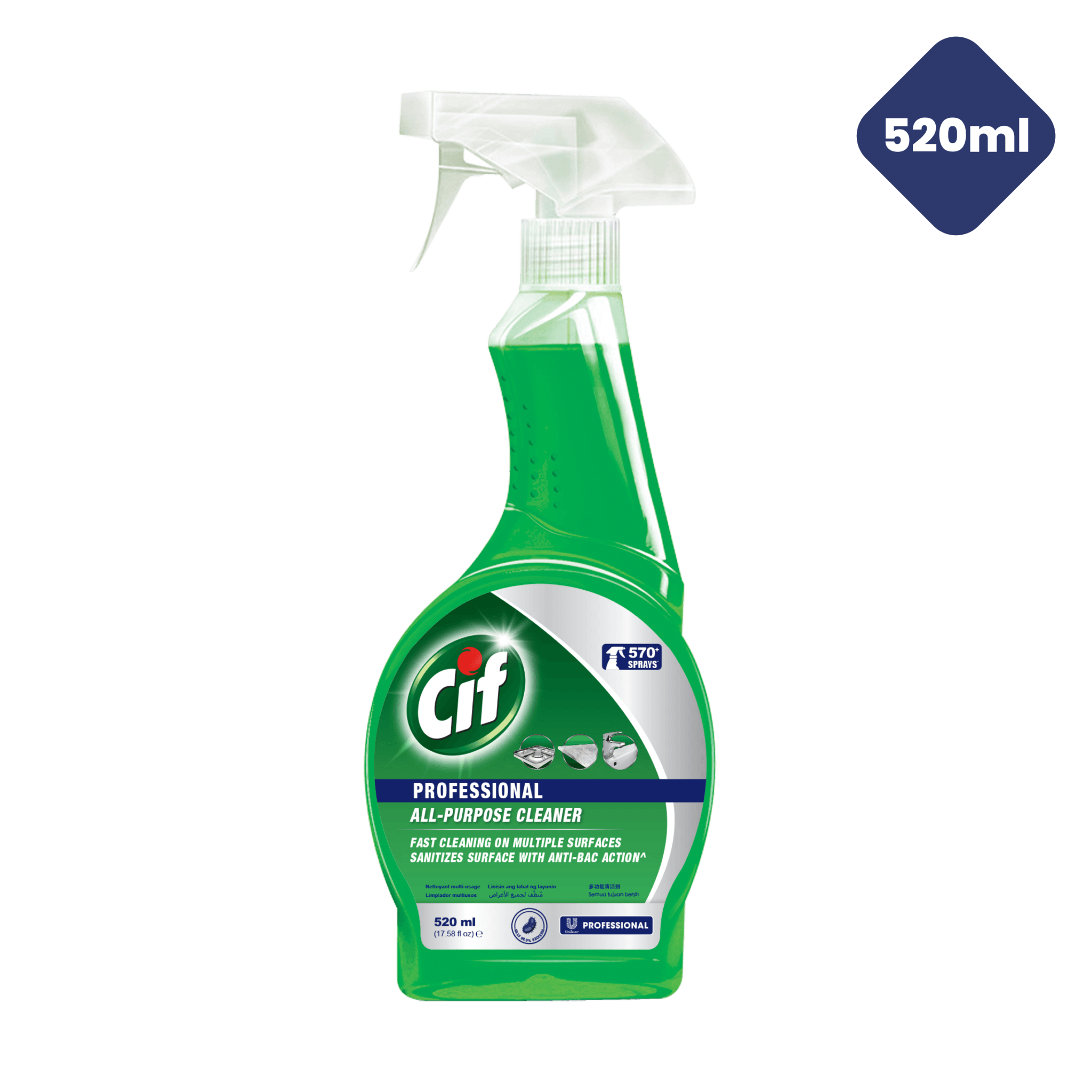 SALE - Buy 1 FREE 1 Cif All Purpose Antibacterial Cleaner 520ml - Unilever Professional Philippines